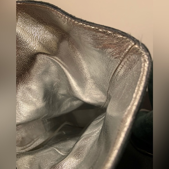 ** Jill Stuart Size 38 Deep Teal Emerald Suede Ankle Booties - Picture 9 of 11